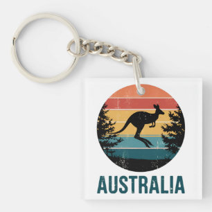 Porte-clefs Retro Australian Sunset Animal sauter Kangaroo