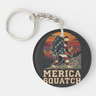 Porte-clefs Retro Bigfoot Sasquatch américain Nature