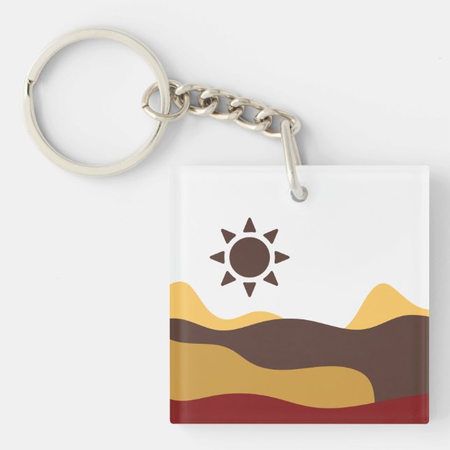 Porte-clefs Retro Boho Sun (Devant)