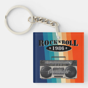 Porte-clefs Retro classique boite à boum rock n roll musique v