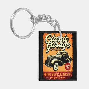 PORTE-CLEFS RETRO  GARAGE CLASSIQUE  PORTE - CLÉ