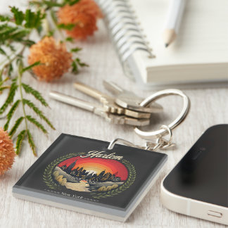Porte-clefs Retro Harlem Sunset : New York City Skyline