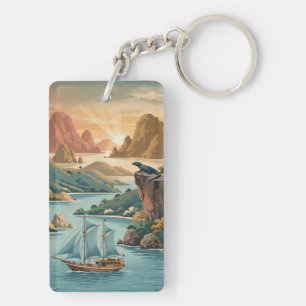 Porte-clefs Retro Komodo Island Indonésie
