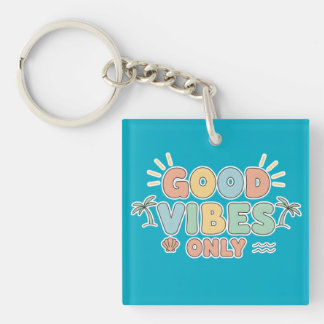 Porte-clefs Retro Summer Beach Aesthetic Pastel Typography Art