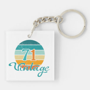 Porte-clefs Retro Sunset 71 Vintage en détresse