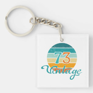 Porte-clefs Retro Sunset 73 Vintage en détresse