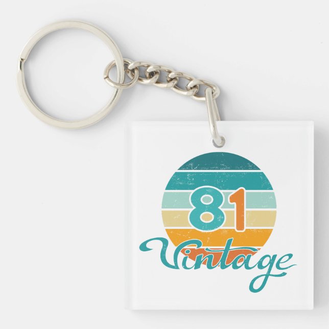 Porte-clefs Retro Sunset 81 Vintage Distressed (Devant)