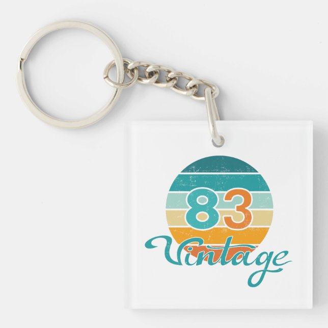 Porte-clefs Retro Sunset 83 Vintage Distressed (Devant)