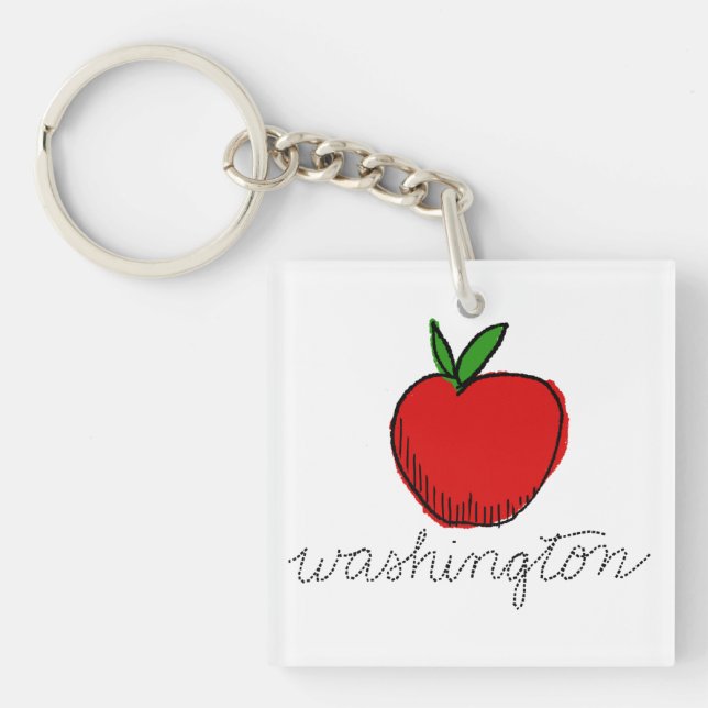 Porte-clefs Retro Washington Apple (Devant)