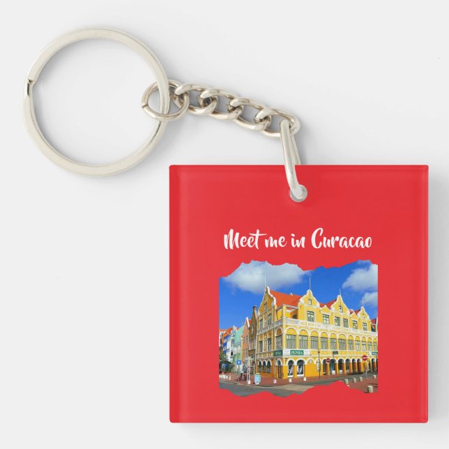 Porte-clefs Retrouvez-moi à Curaçao (Devant)