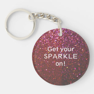 Porte-clefs Réussissez vos parties scintillantes Girly de fau