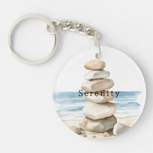 Porte-clefs Rêve de plage de sérénité de rochers de sable de m
