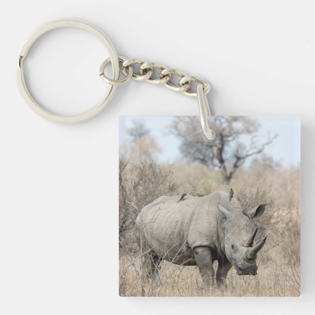 Porte-clefs Rhino blanc (Devant)