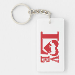 Porte-clefs Rhinoceros Love