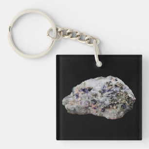 Porte-clefs Rhodochrosite Pyrite Fluorite Tourmaline Artistiqu