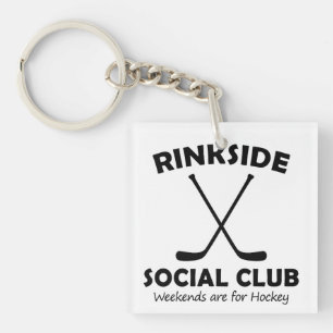 Porte-clefs Rinkside Social Club Fête des Mères Cadeau Hockey 
