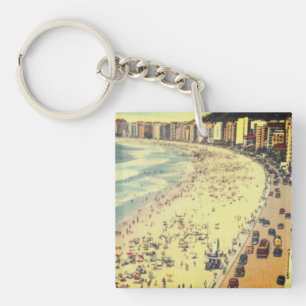 Porte-clefs Rio de Janeiro, Plage Vintage de Copacabana, Brési