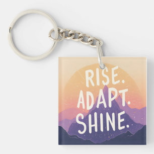 Porte-clefs Rise Adapt Shine - Inspirational Mountain Sunrise