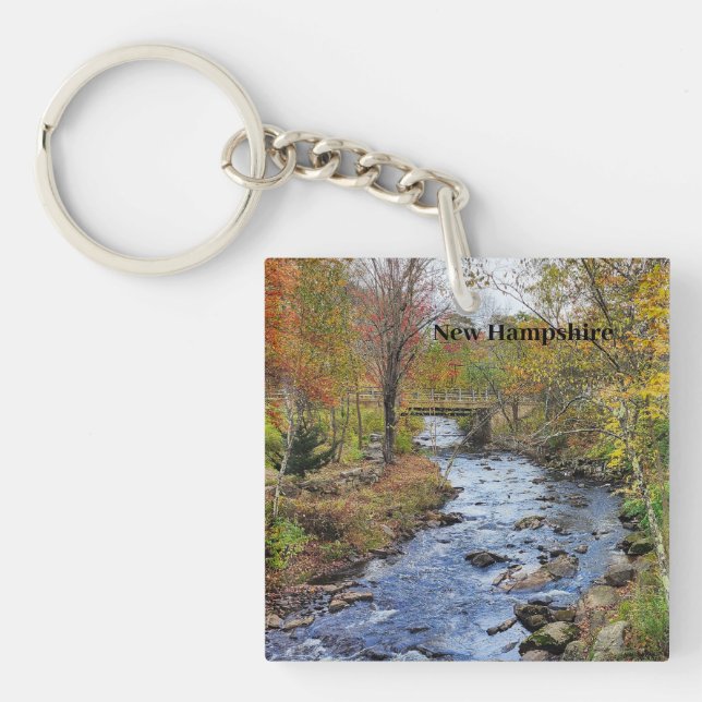 Porte-clefs Rivière de l'automne du New Hampshire (Devant)