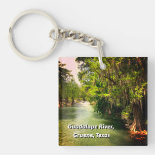 Porte-clefs Rivière Guadalupe en Gruene, Texas Aquarelle