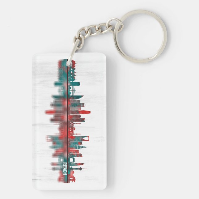 Porte-clefs Riyadh Arabie Saoudite Skyline (Dos)