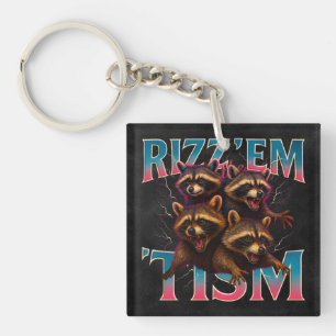 Porte-clefs Rizzez-les avec le Tism Meme Autisme Drôle Raton L