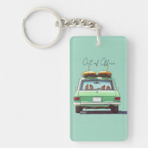 Porte-clefs Road Trip en Surf Wagon – Voiture de plage rétro