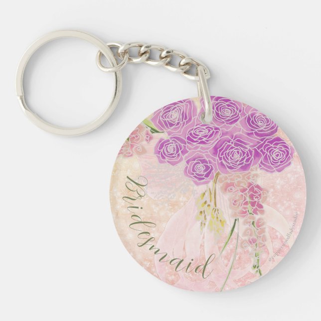 Porte-clefs Robe de demoiselle d'honneur Coquette transparente (Devant)