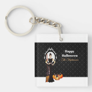 Porte-clefs Robe longue noire élégante classique d'Halloween e