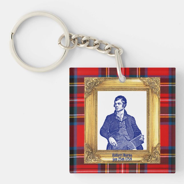 Porte-clefs Robert Burns Royal Stewart Plaid 25 janvier (Devant)