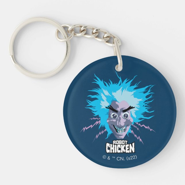 Porte-clefs Robot chicken Scientist Head Graphic (Devant)