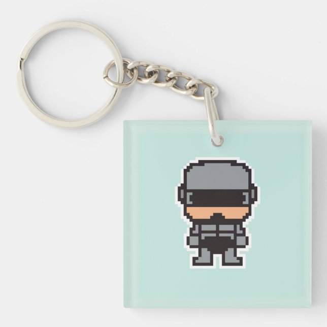 Porte-clefs RobotCop à pixellisé (Devant)