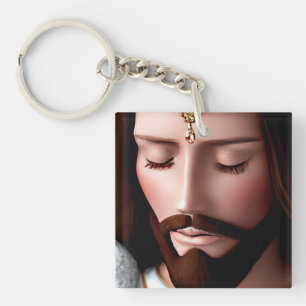 Porte-clefs Roi de l'Univers Jésus IA 3D