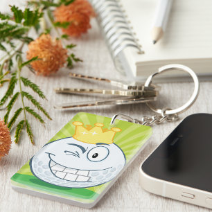 Porte-clefs Roi Drôle de Balle de Golf Roi du Golf