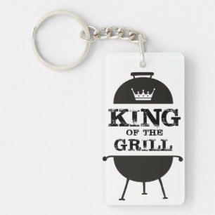 Porte-clefs Roi Du Grill, Couronne Blanche Noire