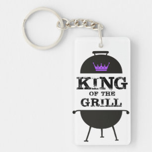 Porte-clefs Roi Du Grill, Couronne Violette Noire