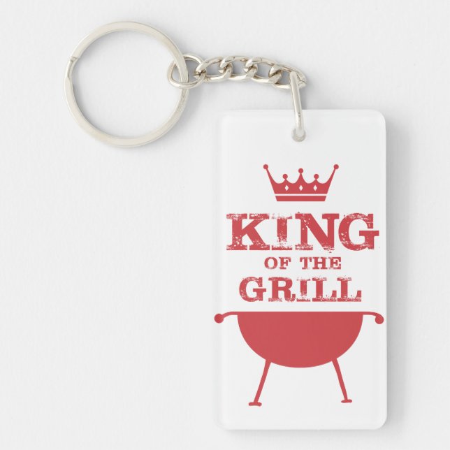 Porte-clefs Roi Du Grill, Rouge (Devant)