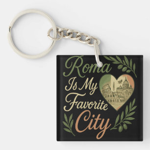Porte-clefs Roma est ma ville préférée