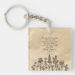 Porte-clefs Romains 15:5 Image de verset biblique chrétien