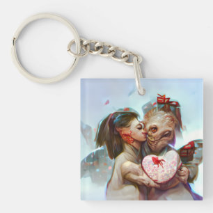 Porte-clefs Romance Alien lunatique