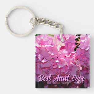 Porte-clefs Romanique violet Hydrangeas rose violet fleurs Tan