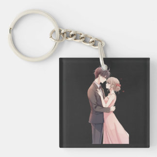Porte-clefs Romantic Anime Couple Embrace T-Shirt
