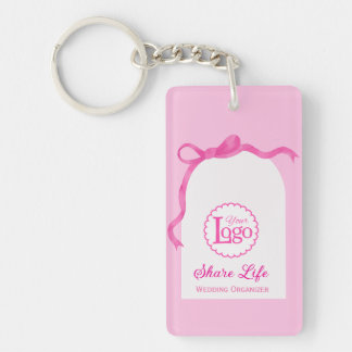 Porte-clefs Romantic Pink Wedding Organizer Business Promotion