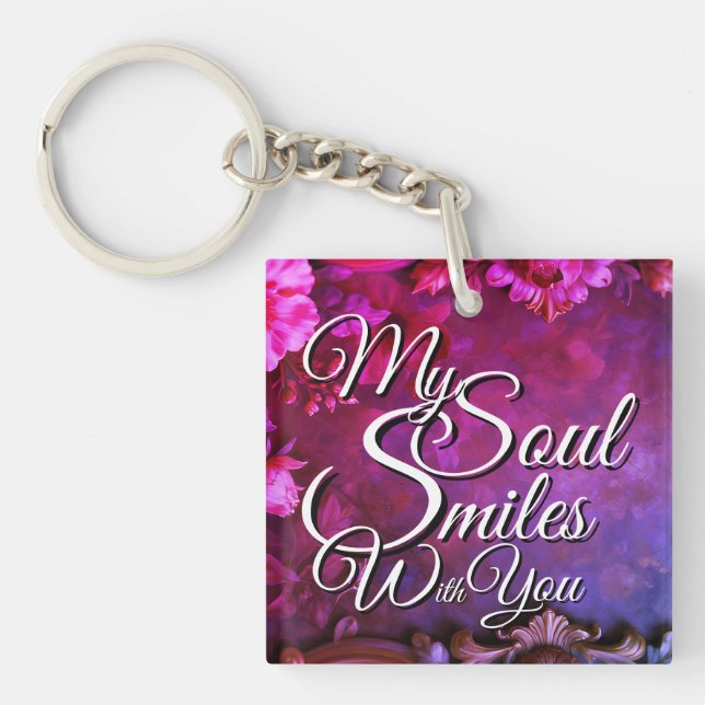 Porte-clefs Romantic Quote Keychain Small Valentine's Gift (Devant)