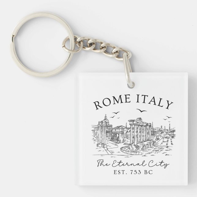Porte-clefs Rome Italie Vintage (Devant)