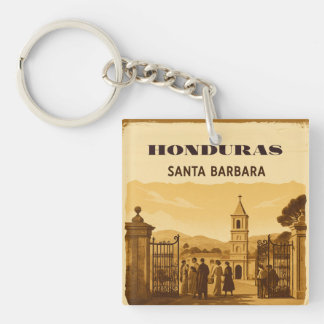 Porte-clefs Rompecabezas  Honduras Santa Barbara Retro poster