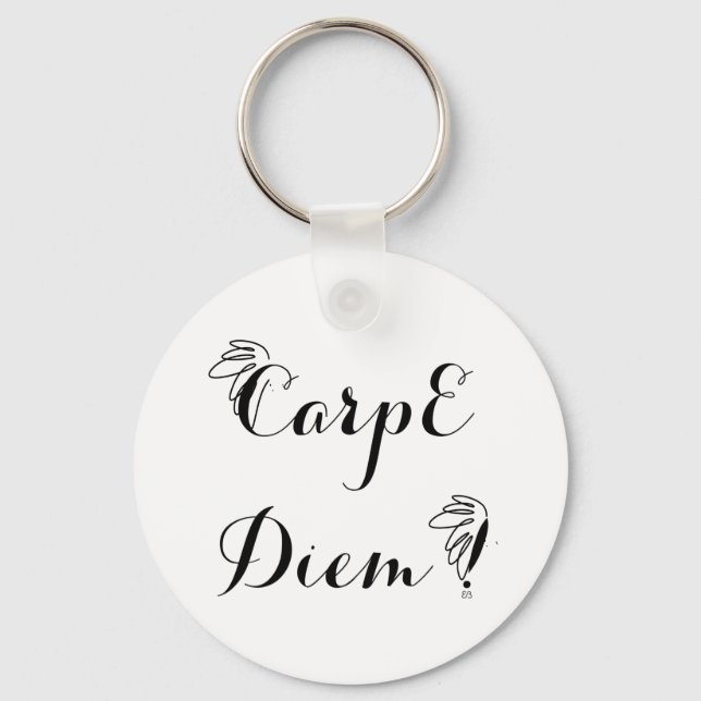 Porte-clefs rond 1 Carpe Diem (Recto)