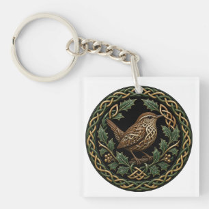 Porte-clefs Rondelle de nœud celtique de la journée du roitele