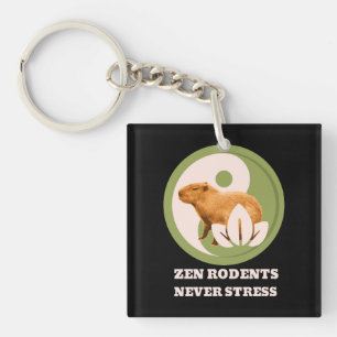 Porte-clefs Rongeurs Zen N'Ont Jamais De Stress Humour Capybar