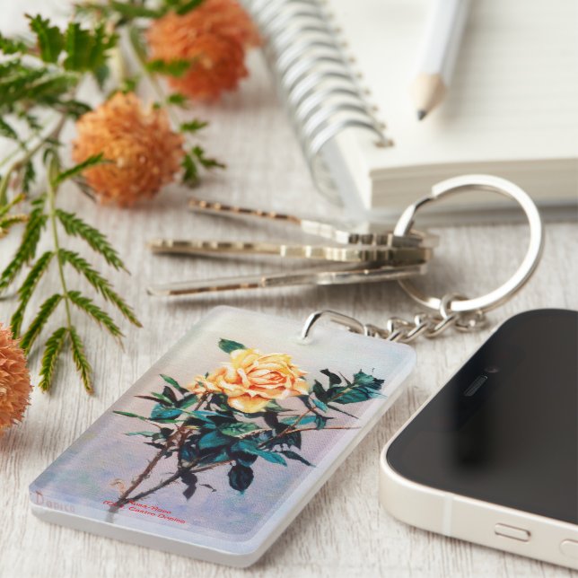 Porte-clefs Rosa/Rose (Devant droit)